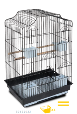 TRIOL Клетка для птиц (47,5х36х68см), цвет черный